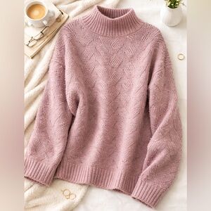 Joie Women's Mauve Turtleneck Sweater